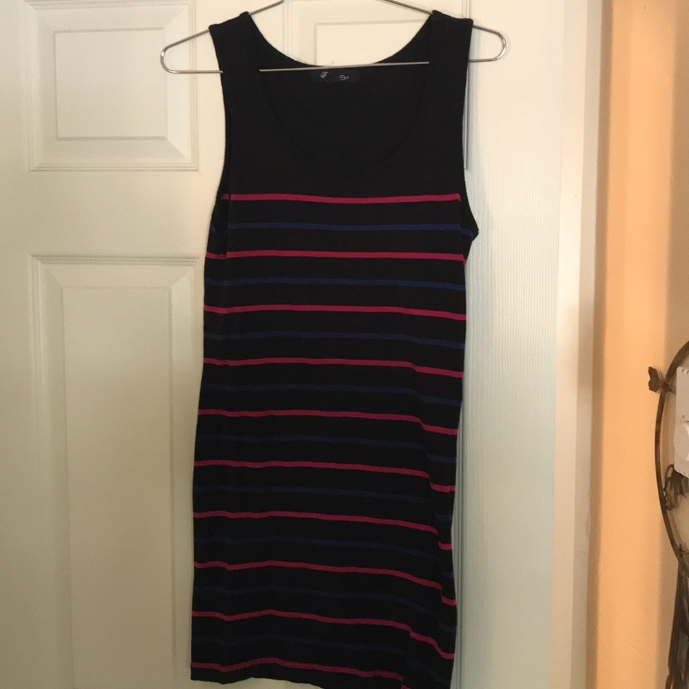 Black Striped Body-Con Dress